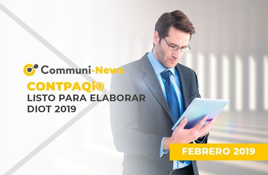 CONTPAQi® listo para elaborar DIOT 2019